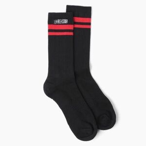 JEFFREE STAR Black & Red Striped Unisex Socks